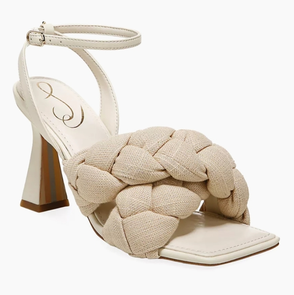 New Sam Edelman Courney Fabric Braided Strap Sandal 8.5